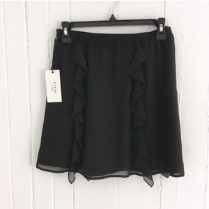 Anthro Ali & Jay Black Ruffle Mini Skirt XS‎